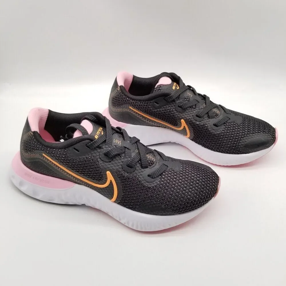 Nike Women's Renew Run Running‎ Shoes Size 5.5 Black Orange Pink Sneakers - Picture 4 of 7